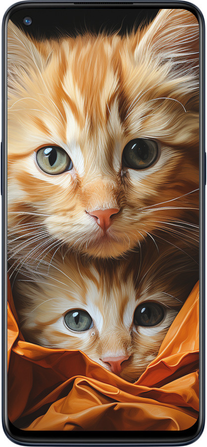 Силиконовый чехол Котики 2 для OnePlus Nord N10 5G - 5664u-3655 изображение 