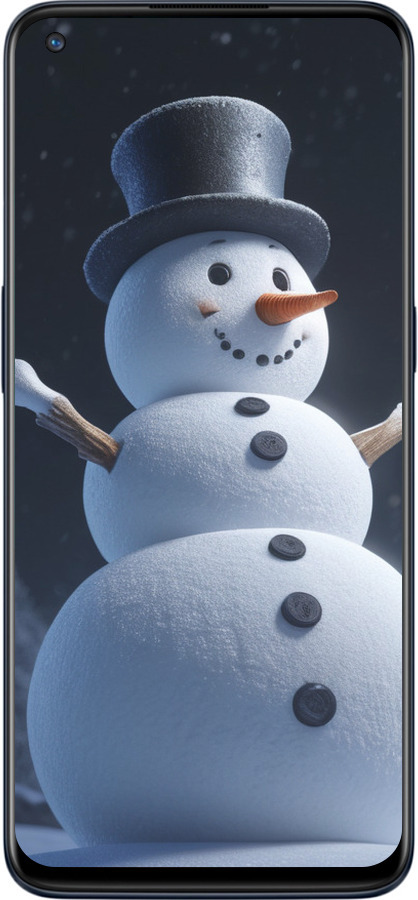 Силиконовый чехол Снеговик для OnePlus Nord N10 5G - 5826u-3655 изображение 