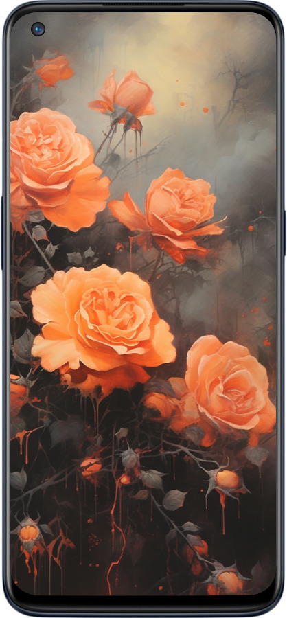 Силіконовий чехол Оранжеві троянди для OnePlus Nord N10 5G - 5944u-3655 изображение 