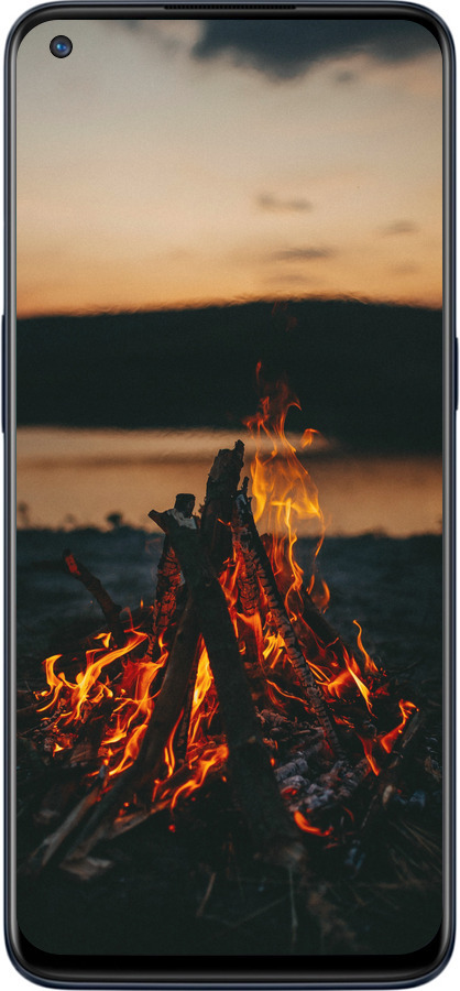 Силиконовый чехол Огонь для OnePlus Nord N10 5G - 6021u-3655 изображение 