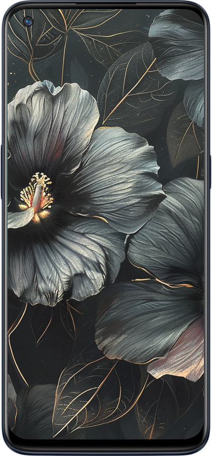 Силіконовий чехол Чорні квіти для OnePlus Nord N10 5G - 6031u-3655 изображение 
