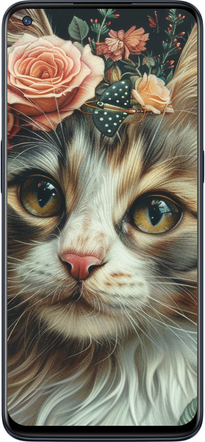 Силіконовий чехол Cats and flowers для OnePlus Nord N10 5G - 6069u-3655 изображение 