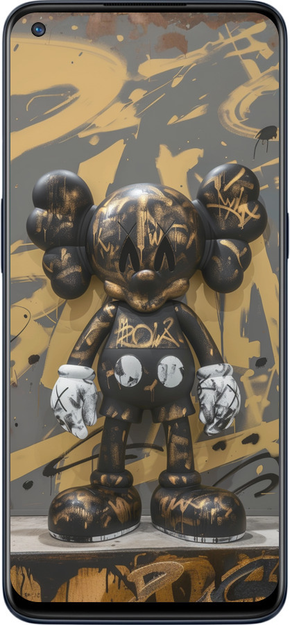 Силиконовый чехол Bronze kaws для OnePlus Nord N10 5G - 6097u-3655 изображение 