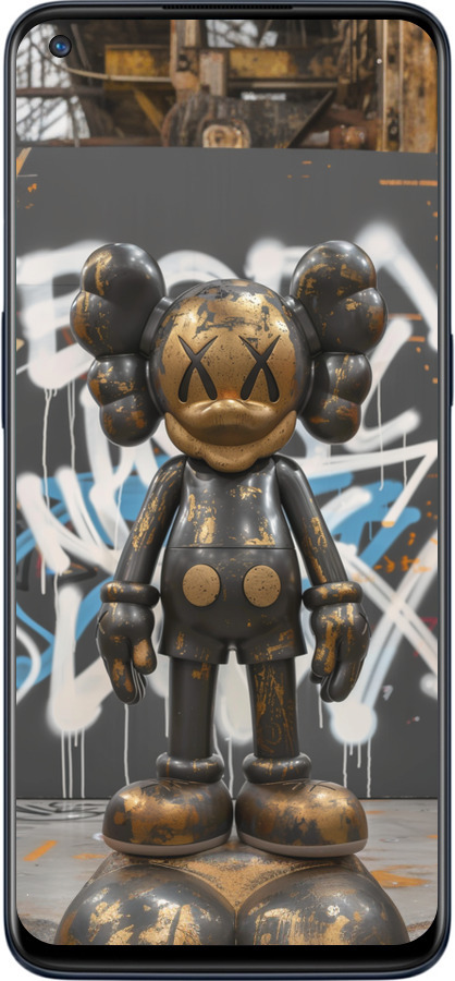 Силиконовый чехол Bronze kaws v3 для OnePlus Nord N10 5G - 6099u-3655 изображение 