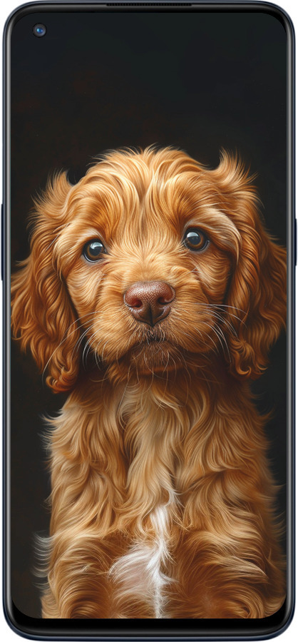 Силиконовый чехол Cocker spaniel на черном фоне для OnePlus Nord N10 5G - 6137u-3655 изображение 