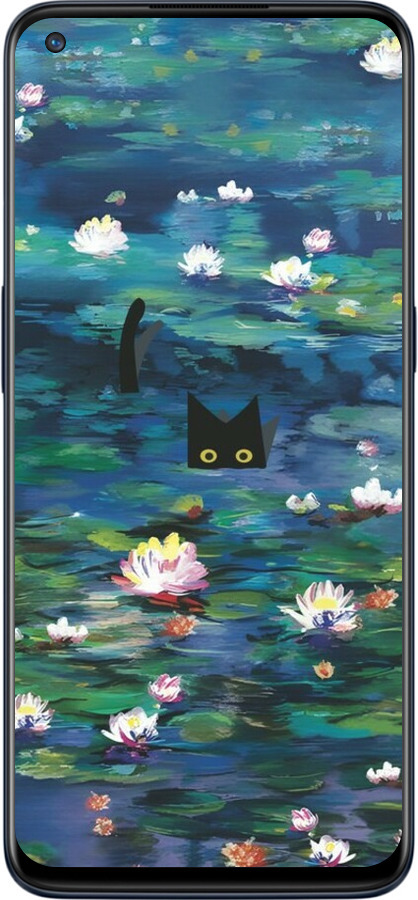 Силиконовый чехол Чехол с изображением водяных лилий Моне и кошек для OnePlus Nord N10 5G - 6399u-3655 изображение 