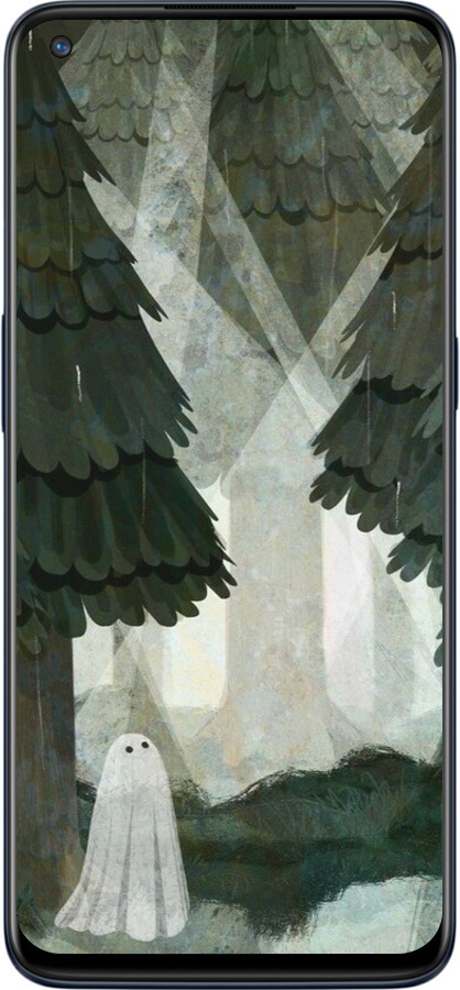 Силиконовый чехол С изображением соснового леса и привидения для OnePlus Nord N10 5G - 6420u-3655 изображение 