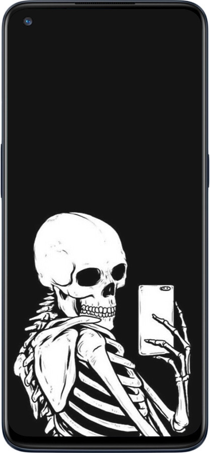 Силіконовий чехол Скелет робить Selfie для OnePlus Nord N10 5G - 6535u-3655 изображение 