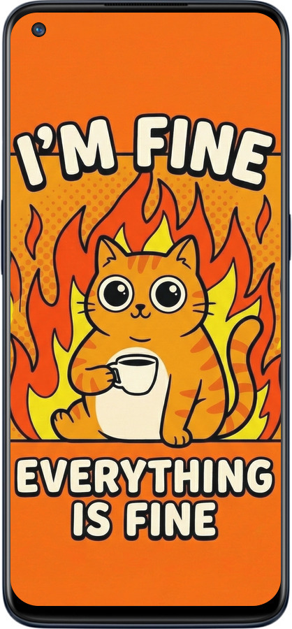 Силиконовый чехол Funny Cat для OnePlus Nord N10 5G - 6786u-3655 изображение 