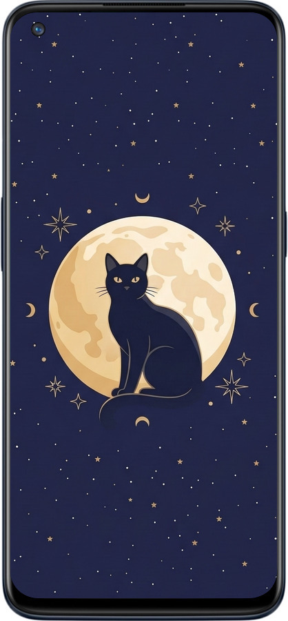 Силіконовий чехол Cute Cat Celestial/Witchy для OnePlus Nord N10 5G - 6787u-3655 изображение 