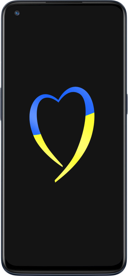 Силиконовый чехол Жёлто-голубое сердце для OnePlus Nord N10 5G - 885u-3655 изображение 