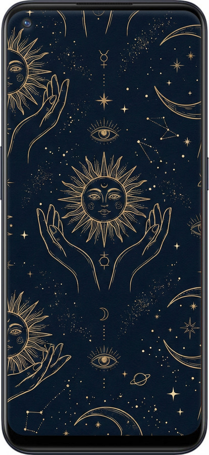TPU чехол Celestial Harmony: Sun & Moon Gold Mystic Pattern для OnePlus Nord N100 - 6778b-2130 изображение 