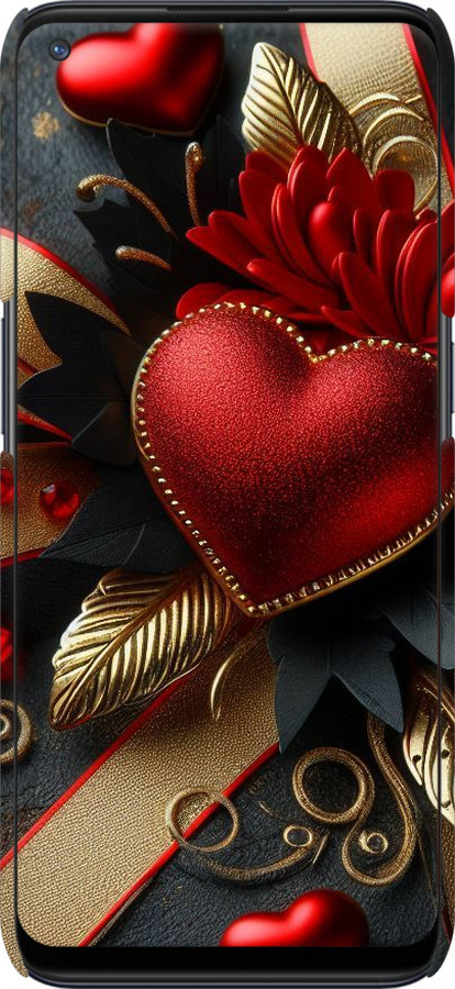 3D пластиковый матовый чехол Сердечки v2 для OnePlus Nord N100 - 5832m-2130 изображение 