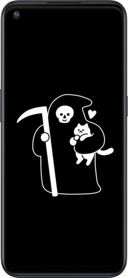 Силиконовый чехол Минималистичный арт: смерть и кошка для OnePlus Nord N100 - 6529u-2130 изображение 