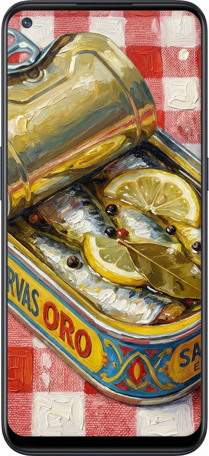 Силиконовый чехол Vintage Sardine Tin Phone для OnePlus Nord N100 - 6772u-2130 изображение 