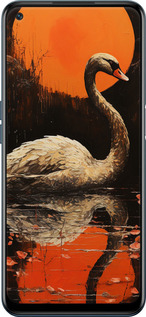 Силиконовый чехол Лебедь для OnePlus Nord N200 5G - 5964u-2956 изображение 