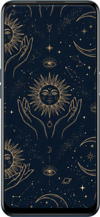 Силиконовый чехол Celestial Harmony: Sun & Moon Gold Mystic Pattern для OnePlus Nord N200 5G - 6778u-2956 изображение 