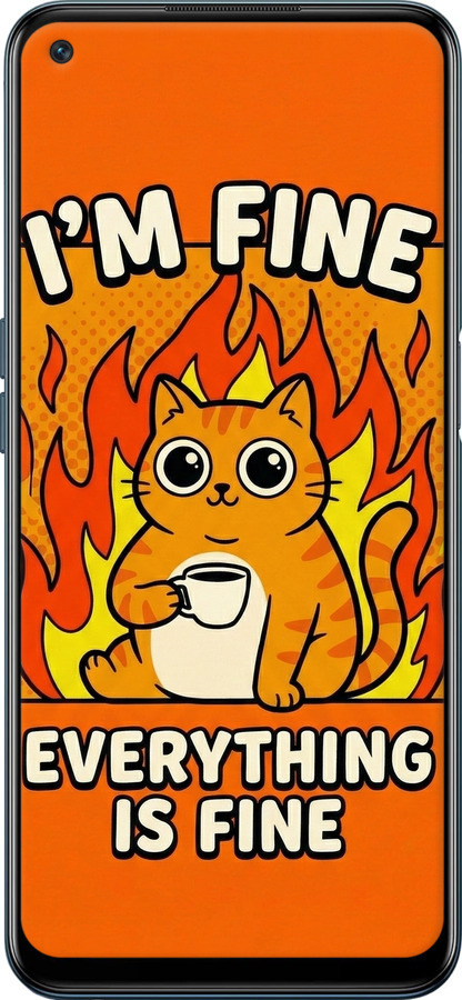 Силиконовый чехол Funny Cat для OnePlus Nord N200 5G - 6786u-2956 изображение 