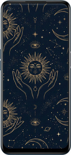 Силиконовый чехол Celestial Harmony: Sun & Moon Gold Mystic Pattern для OnePlus Nord N200 - 6778u-2384 изображение 