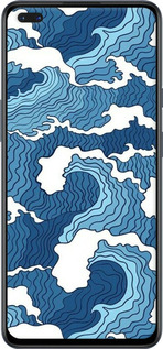 TPU чехол Абстрактный рисунок морских волн для OnePlus Nord - 6538b-2046 изображение 