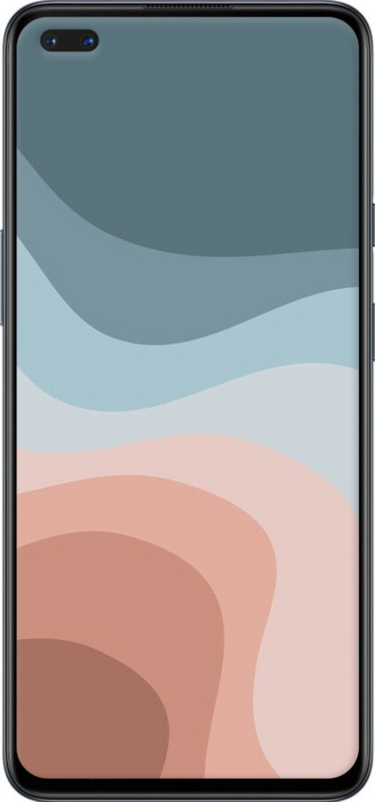 2D пластиковий чехол З синіми та рожевими хвилями в стилі ретро для OnePlus Nord - 6532t-2046 изображение 