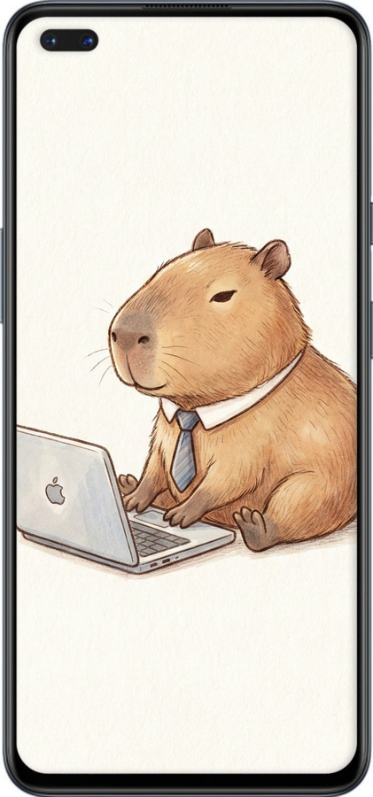 Силиконовый чехол Funny Capybara CEO Working для OnePlus Nord - 6777u-2046 изображение 