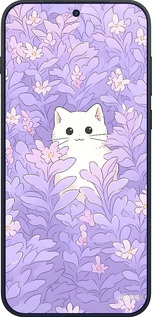 Силіконовий чехол Котик в цветах для OnePlus OnePlus 15 - 6390u-4186 изображение 