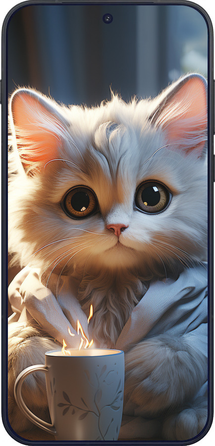 Силиконовый чехол White cat для OnePlus OnePlus 15 - 5646u-4186 изображение 