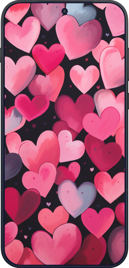Силиконовый чехол Сердечки 4 для OnePlus OnePlus 15 - 5662u-4186 изображение 