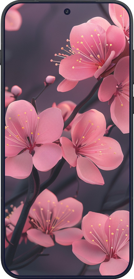 Силиконовый чехол Пурпурная сакура для OnePlus OnePlus 15 - 6075u-4186 изображение 