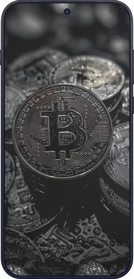 Силіконовий чехол Black Bitcoin для OnePlus OnePlus 15 - 6090u-4186 изображение 