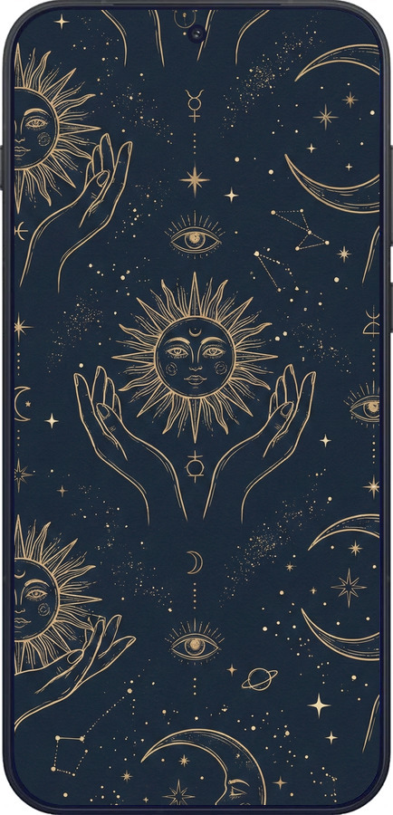 Силиконовый чехол Celestial Harmony: Sun & Moon Gold Mystic Pattern для OnePlus OnePlus 15 - 6778u-4186 изображение 