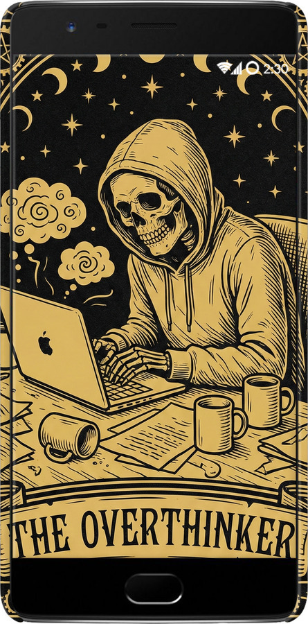 3D пластиковый матовый чехол The Overthinker для OnePlus 3 - 6774m-334 изображение 