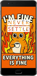 2D пластиковий чехол Funny Cat для OnePlus 3T - 6786t-1617 изображение 