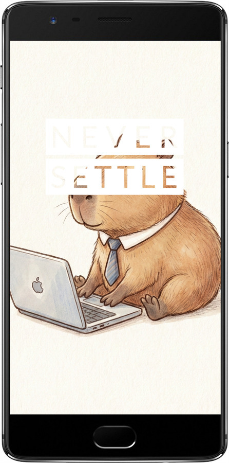 2D пластиковый чехол Funny Capybara CEO Working для OnePlus 3 - 6777t-334 изображение 