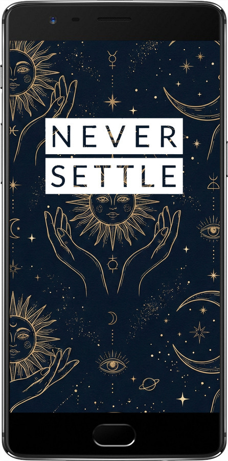 2D пластиковый чехол Celestial Harmony: Sun & Moon Gold Mystic Pattern для OnePlus 3 - 6778t-334 изображение 