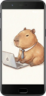 Силиконовый чехол Funny Capybara CEO Working для OnePlus 5 - 6777u-969 изображение 