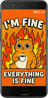 Силіконовий чехол Funny Cat для OnePlus 5 - 6786u-969 изображение 