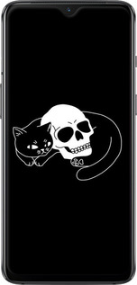 TPU чехол Із зображенням кота та черепа для OnePlus 7 - 6491b-1740 изображение 