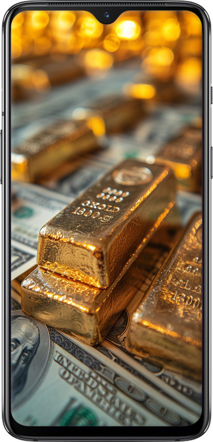 TPU чехол Слитки и доллары для OnePlus 7 - 6105b-1740 изображение 