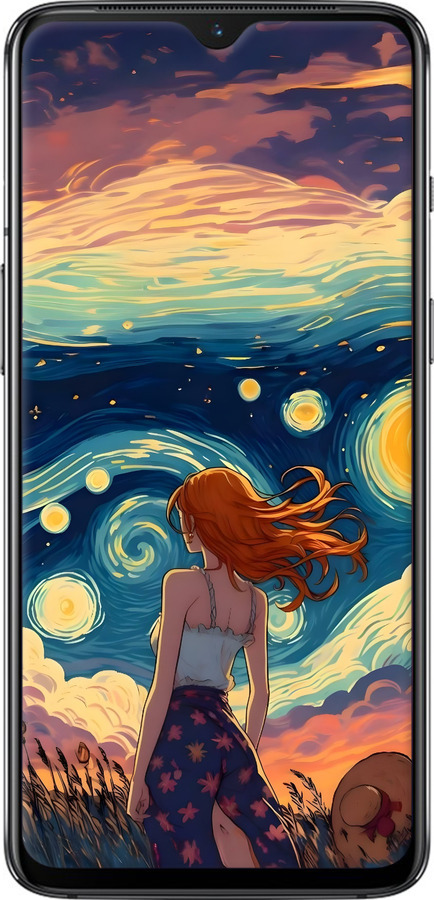 TPU чехол Девушка Арт для OnePlus 7 - 6325b-1740 изображение 