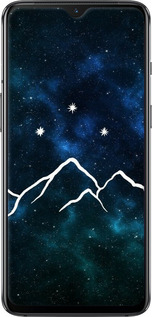 2D пластиковый чехол Горы и звезды нарисованы на фоне галактики для OnePlus 7 - 6490t-1740 изображение 