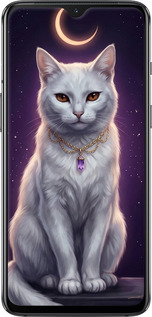 2D пластиковий чехол Mystic White Cat Gothic Dark Purple Gold для OnePlus 7 - 6805t-1740 изображение 