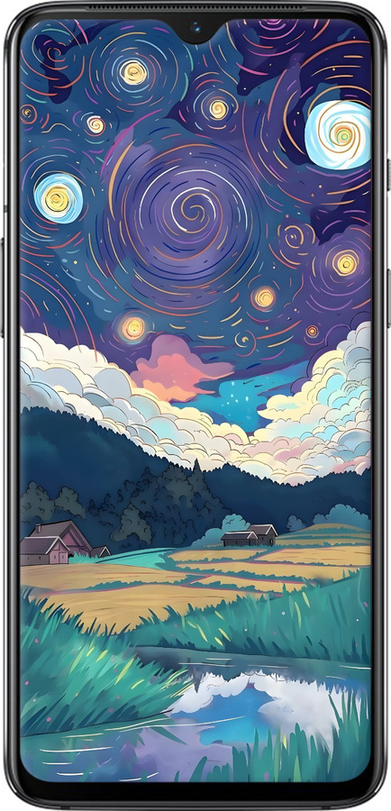 Силіконовий чехол Креативний арт для OnePlus 7 - 6322u-1740 изображение 