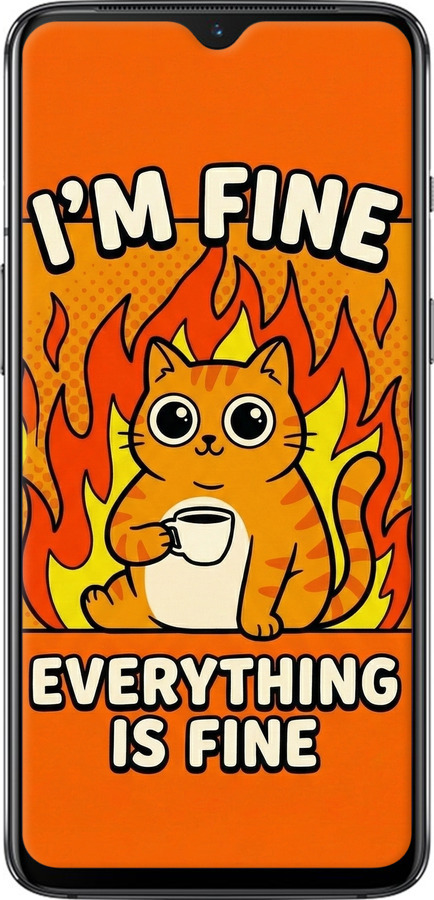 2D пластиковый чехол Funny Cat для OnePlus 7 - 6786t-1740 изображение 