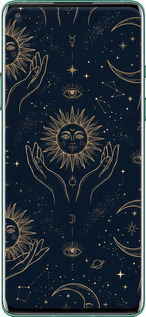 2D пластиковый чехол Celestial Harmony: Sun & Moon Gold Mystic Pattern для OnePlus 8 - 6778t-1902 изображение 