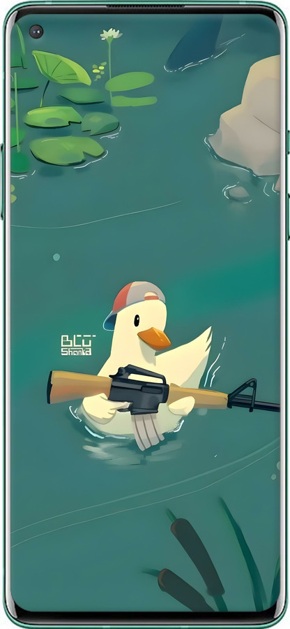 2D пластиковый чехол Уточка с автоматом для OnePlus 8 - 6356t-1902 изображение 