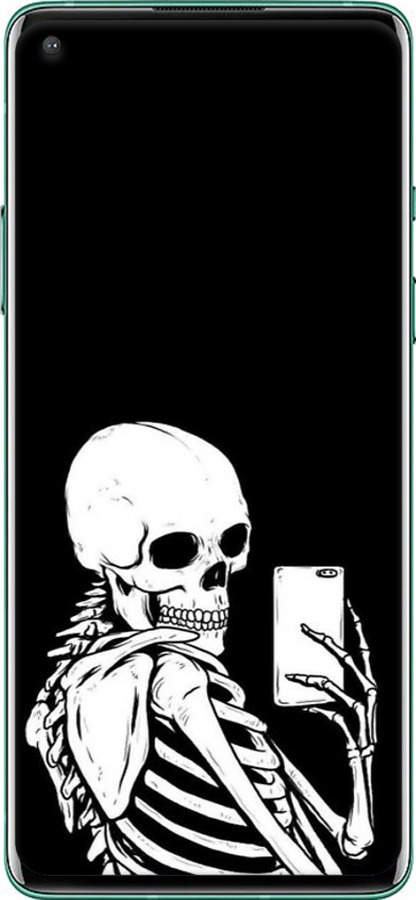 2D пластиковый чехол Скелет делает Selfie для OnePlus 8 - 6535t-1902 изображение 