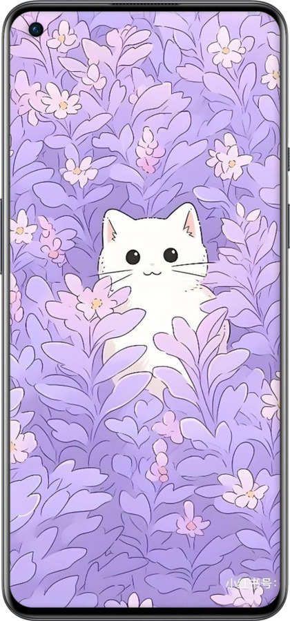 TPU чехол Котик в цветах для OnePlus 9 - 6390b-2249 изображение 