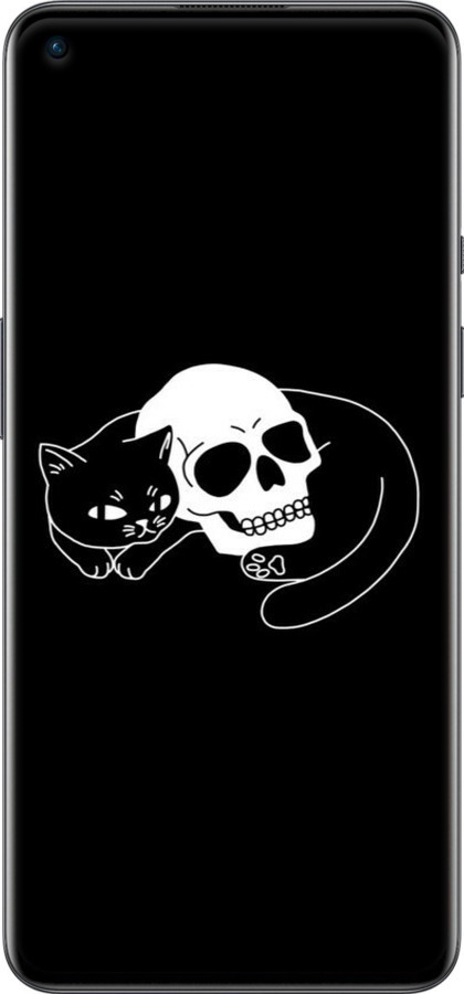 TPU чехол Із зображенням кота та черепа для OnePlus 9 - 6491b-2249 изображение 